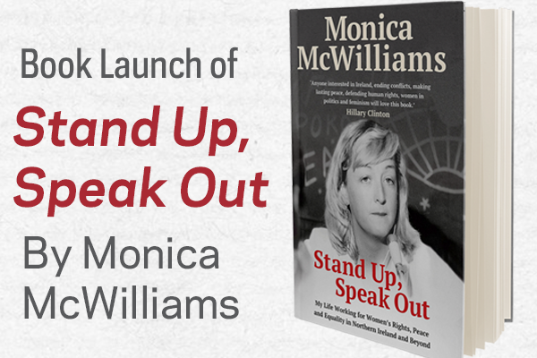 Monica Mcwilliams Book Launch Event Graphic